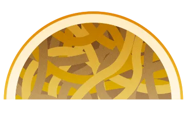 カレーうどんパンの断面図