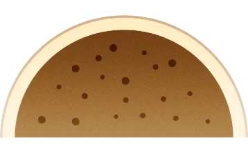 つぶあんぱんの断面図